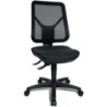 Chaise de bureau pivotante avec appui-lombaires noir 430-510mm sans accoudoirs capacité charge 110 kg TOPSTAR