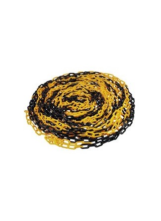 Chaîne en plastique 6mm 25m (Noir/Jaune)