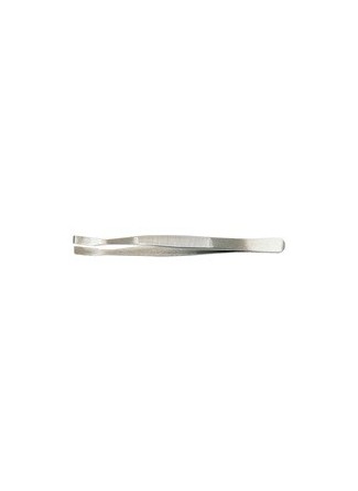 Brucelle plate longueur totale 120mm pointes rectangulaire en acier inox.