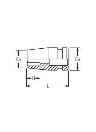 Douille 6 pans 1/4"