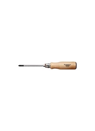 Tournevis taille PZD 1 longueur des lames 80mm manche en bois lame ronde avec embout 6 pans