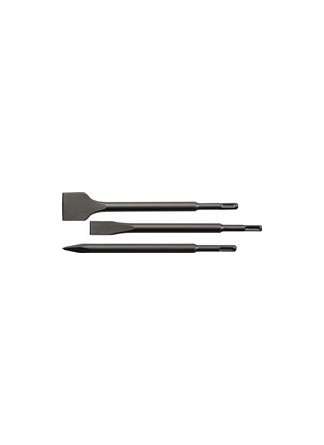 Jeu d'outils à enficher SDS-plus 3 pièces dans boîte en plastique longueur 250mm boîte plastique