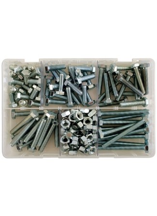  Assortiment M8 Setscrews & Nuts Box 154pc