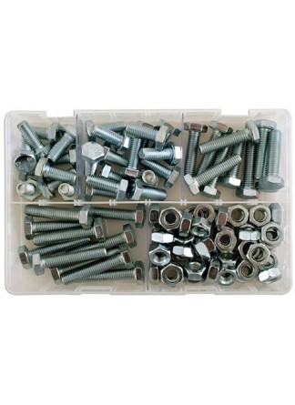  Assortiment M10 Setscrews & Nuts Box 88pc