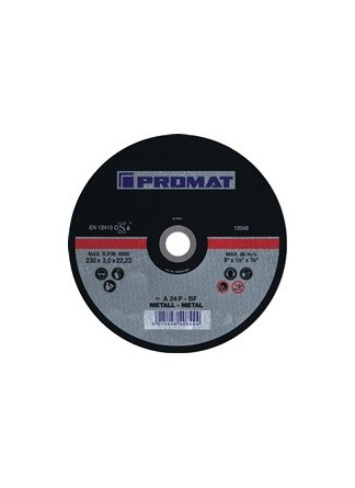 Disque à tronçonner D115x1mm droit acier perçage 22