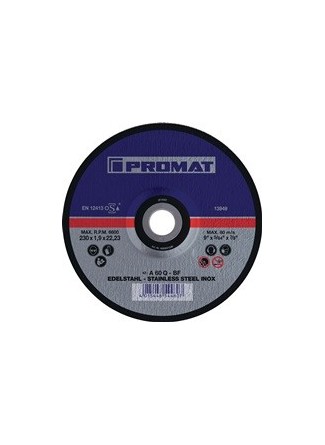 Disque à tronçonner INOX D115x1mm droit INOX perçage 22