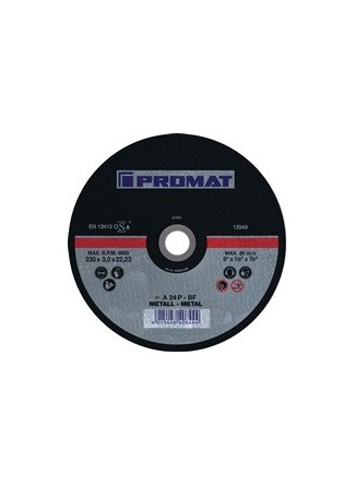 Disque à tronçonner D115x1mm droit acier perçage 22