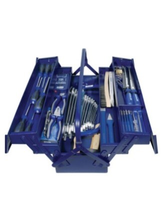 Assortiment d outils 60 pièces dans mallette en plastique incluant détecteur de tension 